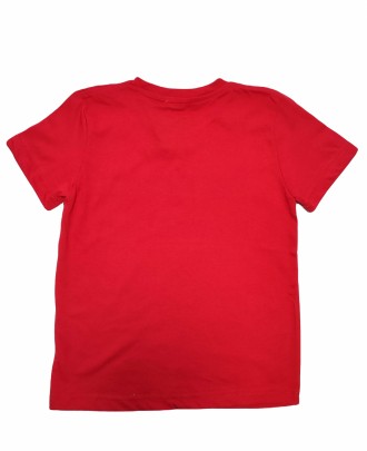 Хлопковая футболка с коротким рукавом и надписью спереди. С круглым вырезом горл. . фото 3