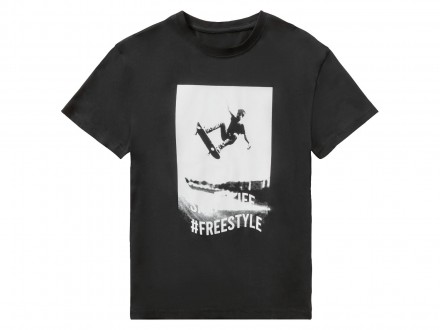 Хлопковая футболка бренда Pepperts с принтом спереди, коротким рукавом и круглым. . фото 2