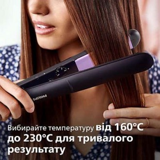 Выпрямитель для волос Philips BHS377/00
Бережный уход и точные настройки: гладко. . фото 5