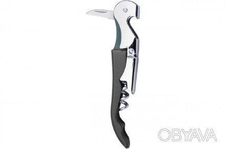 
Штопор-ніж включає: консервний ключ, штопор і ніж. Виготовлений із нержавіючої . . фото 1