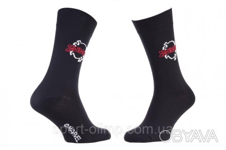 Шкарпетки Marvel Spider-Man Spiderman Logo 1-pack black — 93152362-4 з принтом S. . фото 1