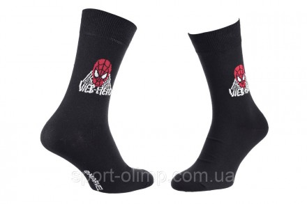 Шкарпетки Marvel Spider-Man Web Head 1-pack black — 93152362-6 з принтом Spider-. . фото 2