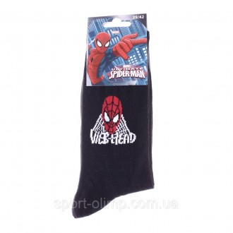 Шкарпетки Marvel Spider-Man Web Head 1-pack black — 93152362-6 з принтом Spider-. . фото 3