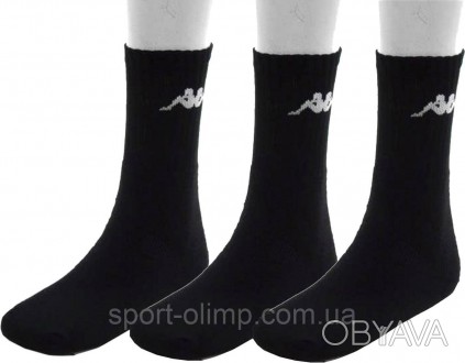 Універсальні шкарпетки Kappa Trisper Tennis Sock 3-pack black — 303WIG0-902 клас. . фото 1