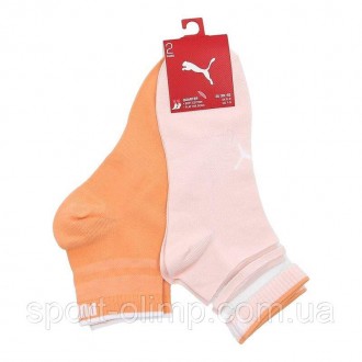 Шкарпетки Puma Women's Short Structure 2-pack light oragne/pink — 103002001-010 . . фото 4