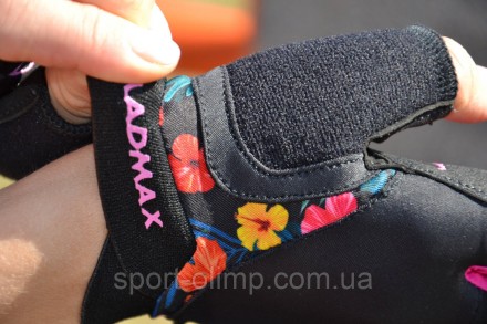 Перчатки для фитнеса и тяжелой атлетики MadMax MFG-770 Flower Power Gloves Black. . фото 11