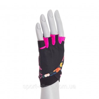 Перчатки для фитнеса и тяжелой атлетики MadMax MFG-770 Flower Power Gloves Black. . фото 5