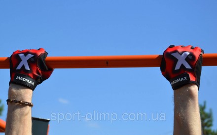 Перчатки для фитнеса и тяжелой атлетики MadMax MXG-101 X Gloves Black/Grey/Red L. . фото 11