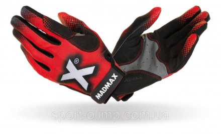 Перчатки для фитнеса и тяжелой атлетики MadMax MXG-101 X Gloves Black/Grey/Red L. . фото 2