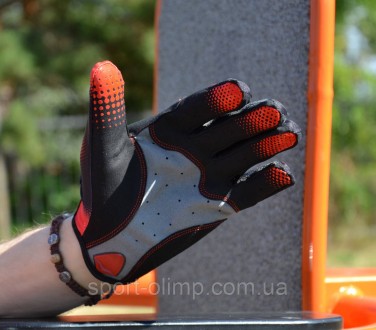 Перчатки для фитнеса и тяжелой атлетики MadMax MXG-101 X Gloves Black/Grey/Red L. . фото 7