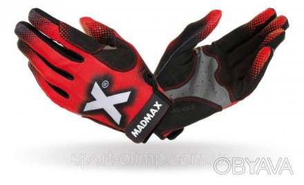 Перчатки для фитнеса и тяжелой атлетики MadMax MXG-101 X Gloves Black/Grey/Red L. . фото 1