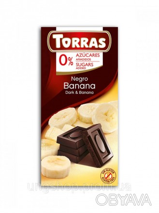 Шоколад Torras банан 75г Torras chocolate negro con banana – це 75-ти грамова пл. . фото 1