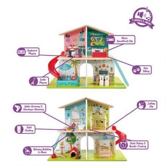 Деревянный интерактивный дом Hape – мечта каждого ребенка! Двухэтажный дом состо. . фото 8