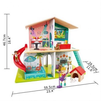 Деревянный интерактивный дом Hape – мечта каждого ребенка! Двухэтажный дом состо. . фото 9