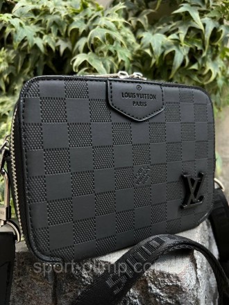 
Чоловіча шкіряна сумка через плече Луї Вітон стильна Louis Vuitton, гарні чолов. . фото 3