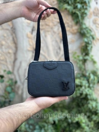 
Чоловіча шкіряна сумка через плече Луї Вітон стильна Louis Vuitton, гарні чолов. . фото 5