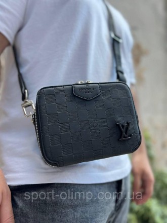 
Чоловіча шкіряна сумка через плече Луї Вітон стильна Louis Vuitton, гарні чолов. . фото 6