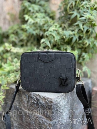 
Чоловіча шкіряна сумка через плече Луї Вітон стильна Louis Vuitton, гарні чолов. . фото 1