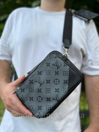 
Чоловіча сумка через плече лочки вінон стильна Сумка-месенджер 3 в 1 Louis Vuit. . фото 10