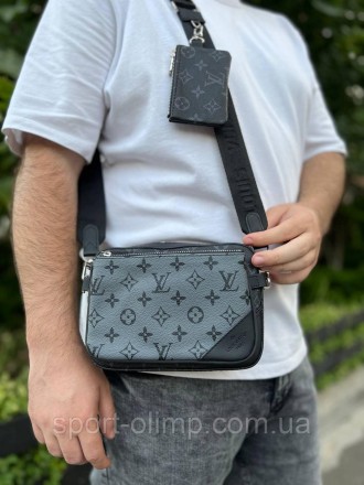 
Чоловіча сумка через плече лочки вінон стильна Сумка-месенджер 3 в 1 Louis Vuit. . фото 2