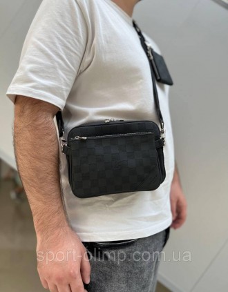 
Чоловіча сумка через плече лочки вінон стильна Сумка-месенджер 3 в 1 Louis Vuit. . фото 3