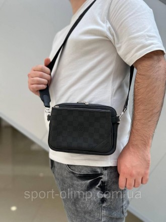 
Чоловіча сумка через плече лочки вінон стильна Сумка-месенджер 3 в 1 Louis Vuit. . фото 9