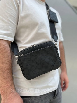 
Чоловіча сумка через плече лочки вінон стильна Сумка-месенджер 3 в 1 Louis Vuit. . фото 8
