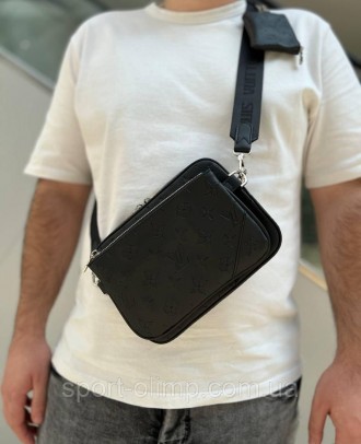 
Чоловіча сумка через плече Луї Вітон стильна Сумка-месенджер 3 в 1 Louis Vuitto. . фото 11