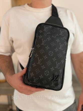 
Чоловіча сумка слінг Луї Вітон Нагрудна туристична Louis Vuitton шкіряна через . . фото 4