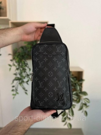 
Чоловіча сумка слінг Луї Вітон Нагрудна туристична Louis Vuitton шкіряна через . . фото 3