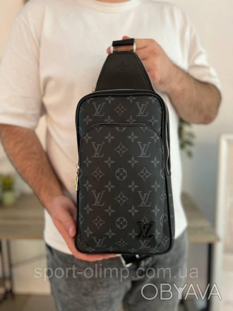 
Чоловіча сумка слінг Луї Вітон Нагрудна туристична Louis Vuitton шкіряна через . . фото 1