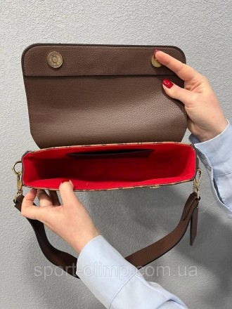 
Женская сумка через плечо коч стильная Coach коричневая классическая, повседнев. . фото 4