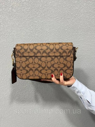 
Женская сумка через плечо коч стильная Coach коричневая классическая, повседнев. . фото 6