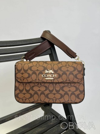 
Женская сумка через плечо коч стильная Coach коричневая классическая, повседнев. . фото 1