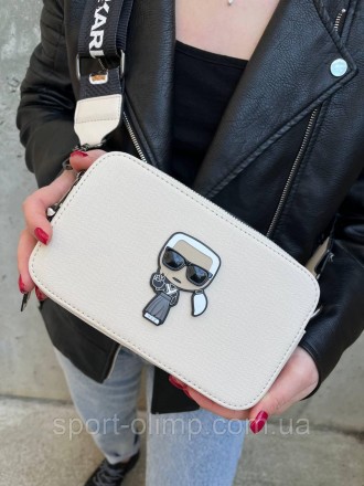 
Женская сумка через плечо стильная Сумка Karl Lagerfeld, бежевая, повседневная
. . фото 4