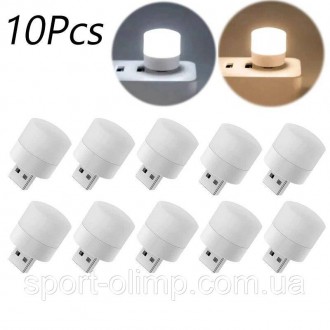 Комплект светодиодных ламп (10 шт), которые питаются от любого устройства с USB-. . фото 6