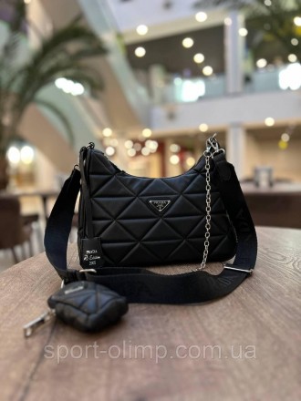 
Женская сумка через плечо прада стильная Prada черная классическая, повседневна. . фото 2