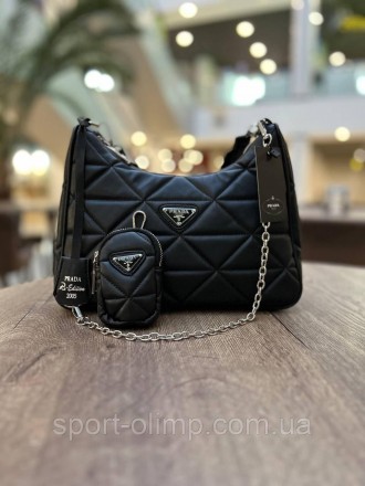 
Женская сумка через плечо прада стильная Prada черная классическая, повседневна. . фото 6