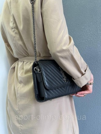 
Жіноча сумка через плече стильна YSL класична, чорна повсякденна зручна
Наші пе. . фото 11