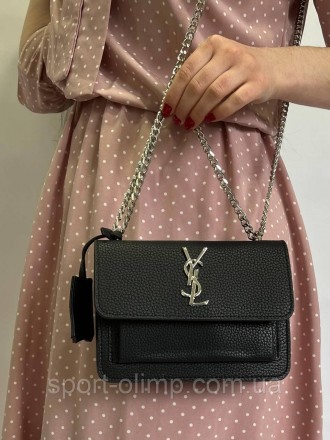 
Жіноча сумка через плече стильна YSL класична, чорна повсякденна на магніті
Наш. . фото 2