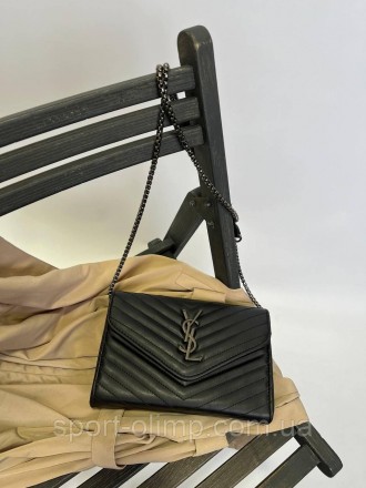 
Жіноча сумка через плече стильна YSL класична, чорна сумка на ланцюжку повсякде. . фото 9