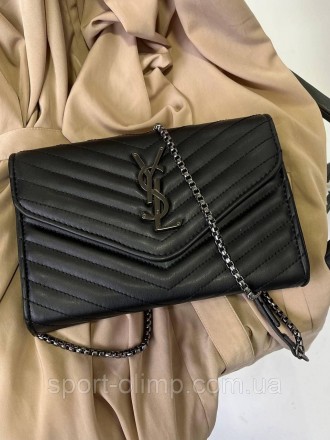 
Жіноча сумка через плече стильна YSL класична, чорна сумка на ланцюжку повсякде. . фото 2