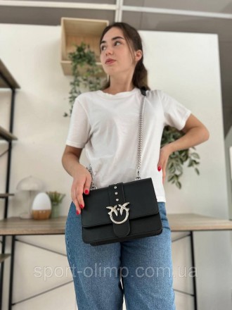 
Женская сумка через плечо пинко стильная Pinko классическая, черная сумка на це. . фото 10