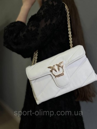
Женская сумка через плечо пинко стильная Pinko классическая, белая сумка на цеп. . фото 10