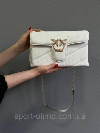 
Женская сумка через плечо пинко стильная Pinko классическая, белая сумка на цеп. . фото 9