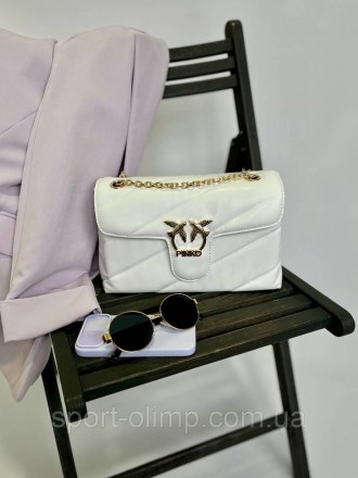 
Женская сумка через плечо пинко стильная Pinko классическая, белая сумка на цеп. . фото 3