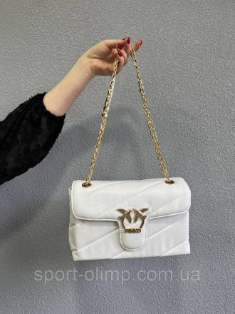 
Женская сумка через плечо пинко стильная Pinko классическая, белая сумка на цеп. . фото 7