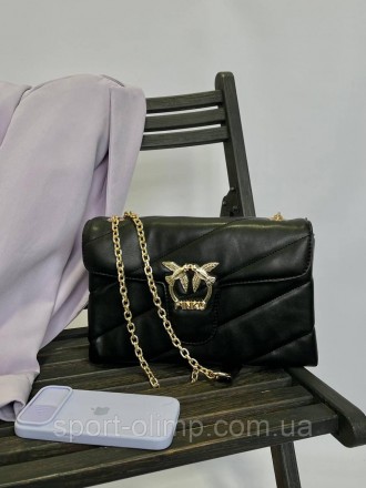 
Женская сумка через плечо пинко стильная Pinko классическая, черная сумка на це. . фото 4