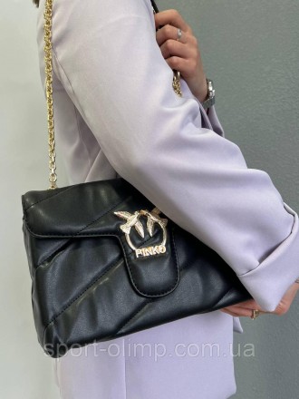
Женская сумка через плечо пинко стильная Pinko классическая, черная сумка на це. . фото 6