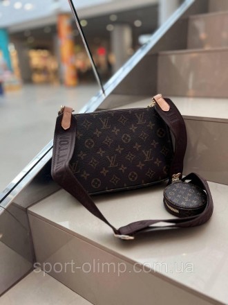 
Жіноча сумка через плече подвійна луї вітон стильна Louis Vuitton класична, кор. . фото 4